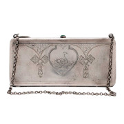 Russian Silver Purse With Chrysoprase Button. Click for more information...
