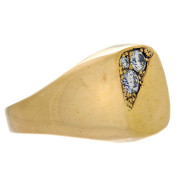 1960s. 9ct gold Gentlemans 3 Diamond ring. Click for more information...