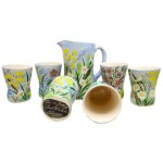 COO-EE Pottery J Lucus Jug and 6 Cups. Click for more information...