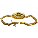 15ct GOLD 1.15carat Australian Green Sapphire Bracelet. Click for more information...