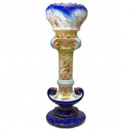 Continental Hand Painted Jardiniere and Stand. Click for more information...