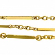 9ct Gold Bar and Round Link Chain. Click for more information...