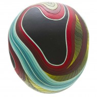 J Baska. Hand made Multi Coloured Pottery Ball. Click for more information...