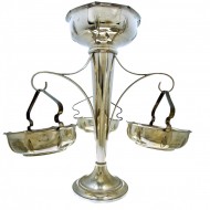 EPNS Vase with 3 Hanging Baskets. Click for more information...