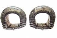 Pair of Baluchi Silver Hinged Anklets. Click for more information...