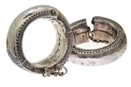 Pair of Baluchi Silver Hingled Bangles. Click for more information...