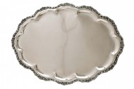 800 Silver Turkish Scalloped Serving Tray. Click for more information...