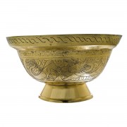 Large Chinese Brass Fruit Bowl. Click for more information...