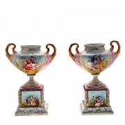 Pair of Austrian Urns Late 19th Century. Click for more information...