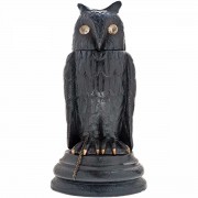 Carved Oak. Owl Inkwell. Click for more information...