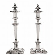 Pair of Silver Plate. Candlesticks. Click for more information...