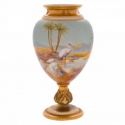 Royal Worcester. Hand Painted. Signed. Stalk Vase.. Click for more information...