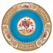 Hand Painted Richly Gilded Meissen Cabinet Plate. Click for more information...