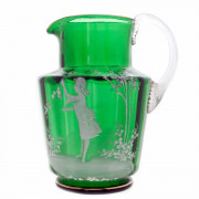 Green Mary Gregory Jug. Click for more information...