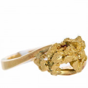 Palmer River Gold Nugget Set on 18ct Gold band. Click for more information...
