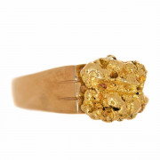 Palmer River Gold Nugget Set on 18ct Gold band with Diamonds. Click for more information...