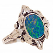 Sterling Silver Opal Doublet Ring. Click for more information...