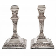 Pair of Sterling Silver Candle Sticks. Click for more information...