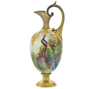 Royal Worcester Peacock Urn Signed. Southall.. Click for more information...