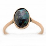 Australian Boulder Opal 9ct Rose Gold Ring. Click for more information...