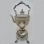 Victorian Silver Plate Spirit Kettle. Click for more information...