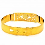 18ct Yellow Gold 4 Old Mine Cut Diamonds Bangle. Click for more information...