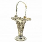Victorian Silver Plated Basket Vase. Click for more information...