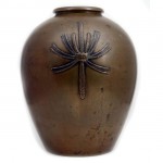 Japanese Bronze Vase Signed. Made by IPPO. Click for more information...
