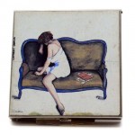 Art Deco Enameled Compact Signed P Sutton. Click for more information...